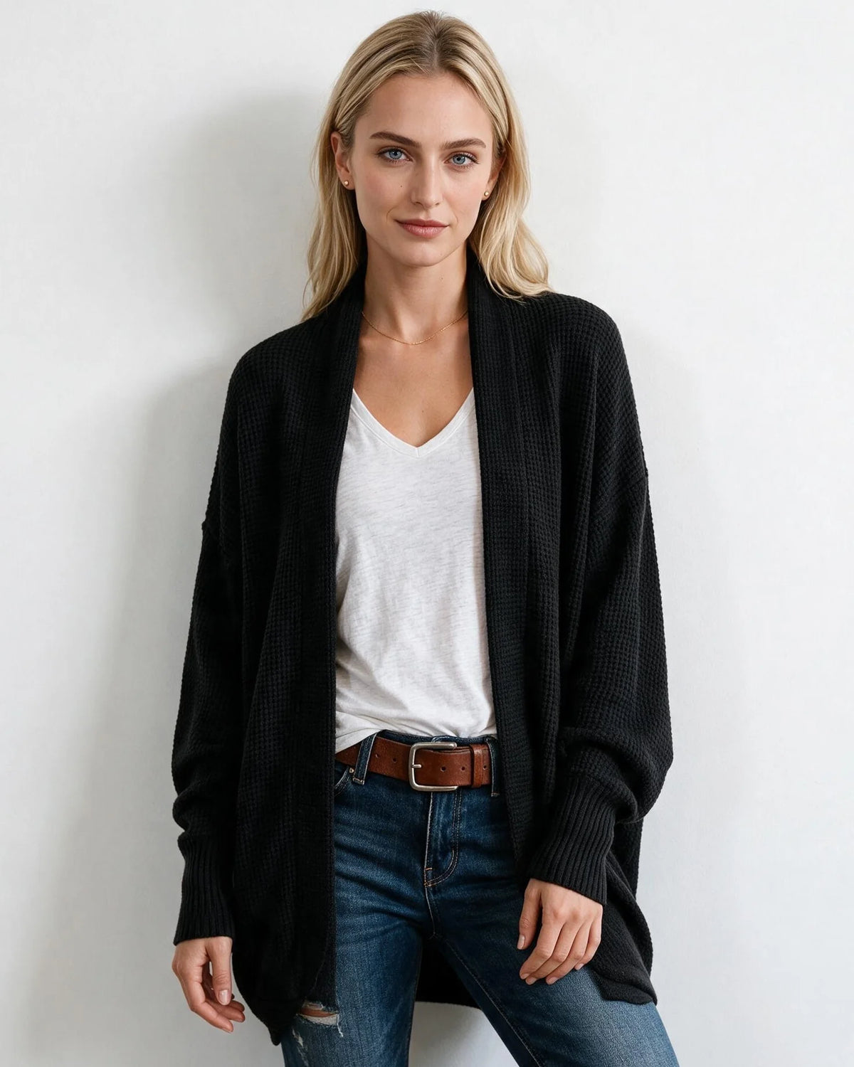 Longline Women's Cardigan | Dolman Sleeve Knit Sweater 9