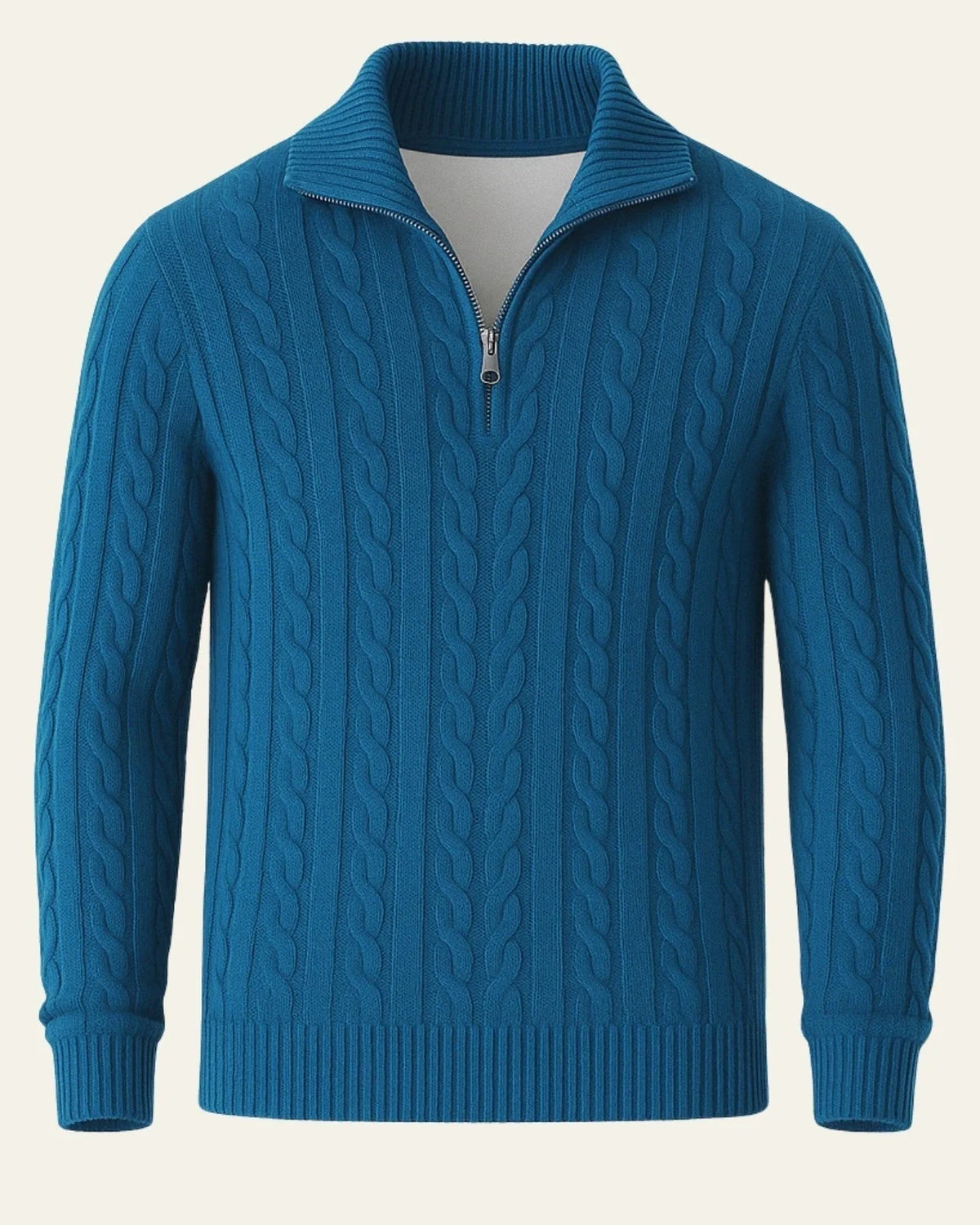 Men's Cable-Knit Half-Zip Sweater | Stylish Autumn Winter Wear 1