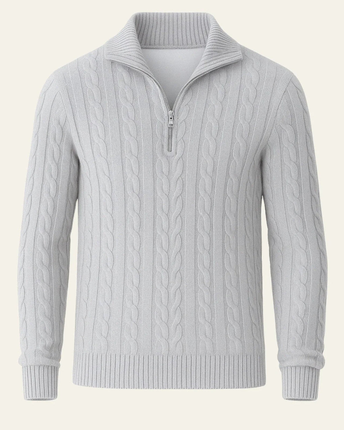 Men's Cable-Knit Half-Zip Sweater | Stylish Autumn Winter Wear 2