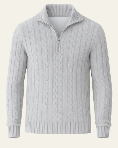 Men's Cable-Knit Half-Zip Sweater | Stylish Autumn Winter Wear 2