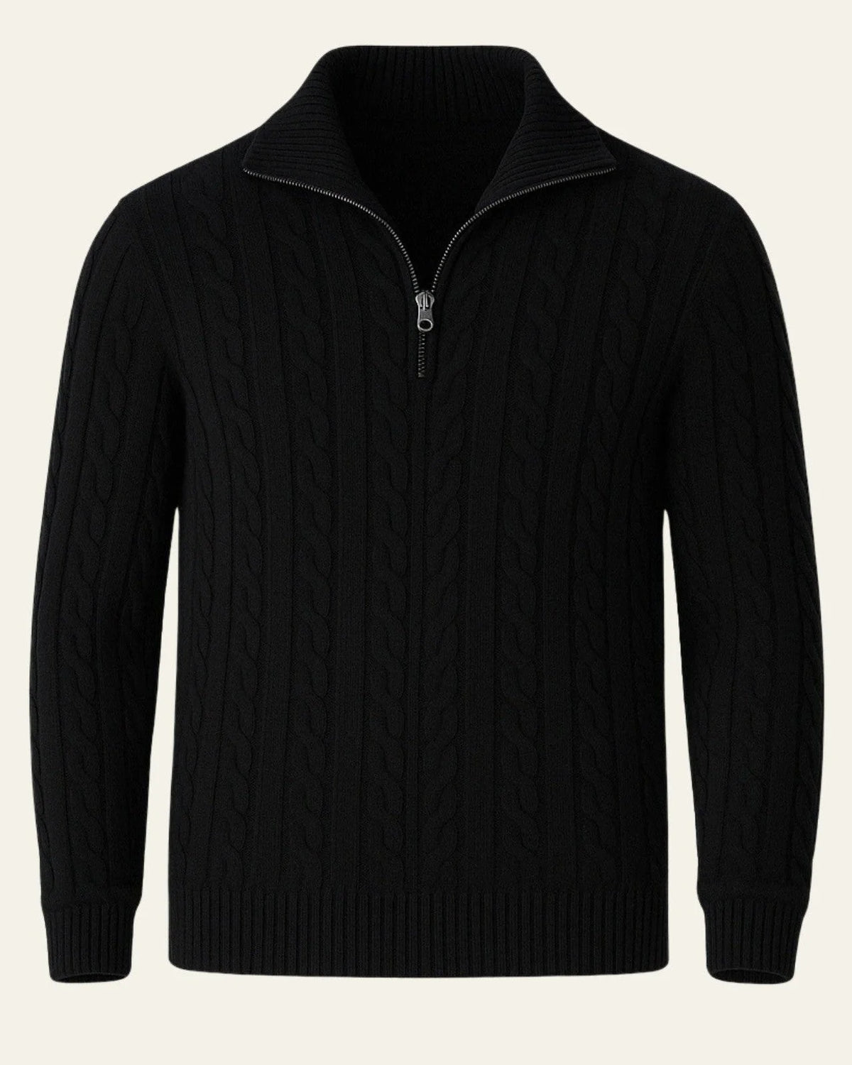 Men's Cable-Knit Half-Zip Sweater | Stylish Autumn Winter Wear 3