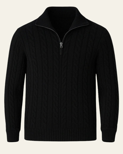 Men's Cable-Knit Half-Zip Sweater | Stylish Autumn Winter Wear 3