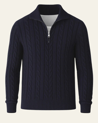 Men's Cable-Knit Half-Zip Sweater | Stylish Autumn Winter Wear 4