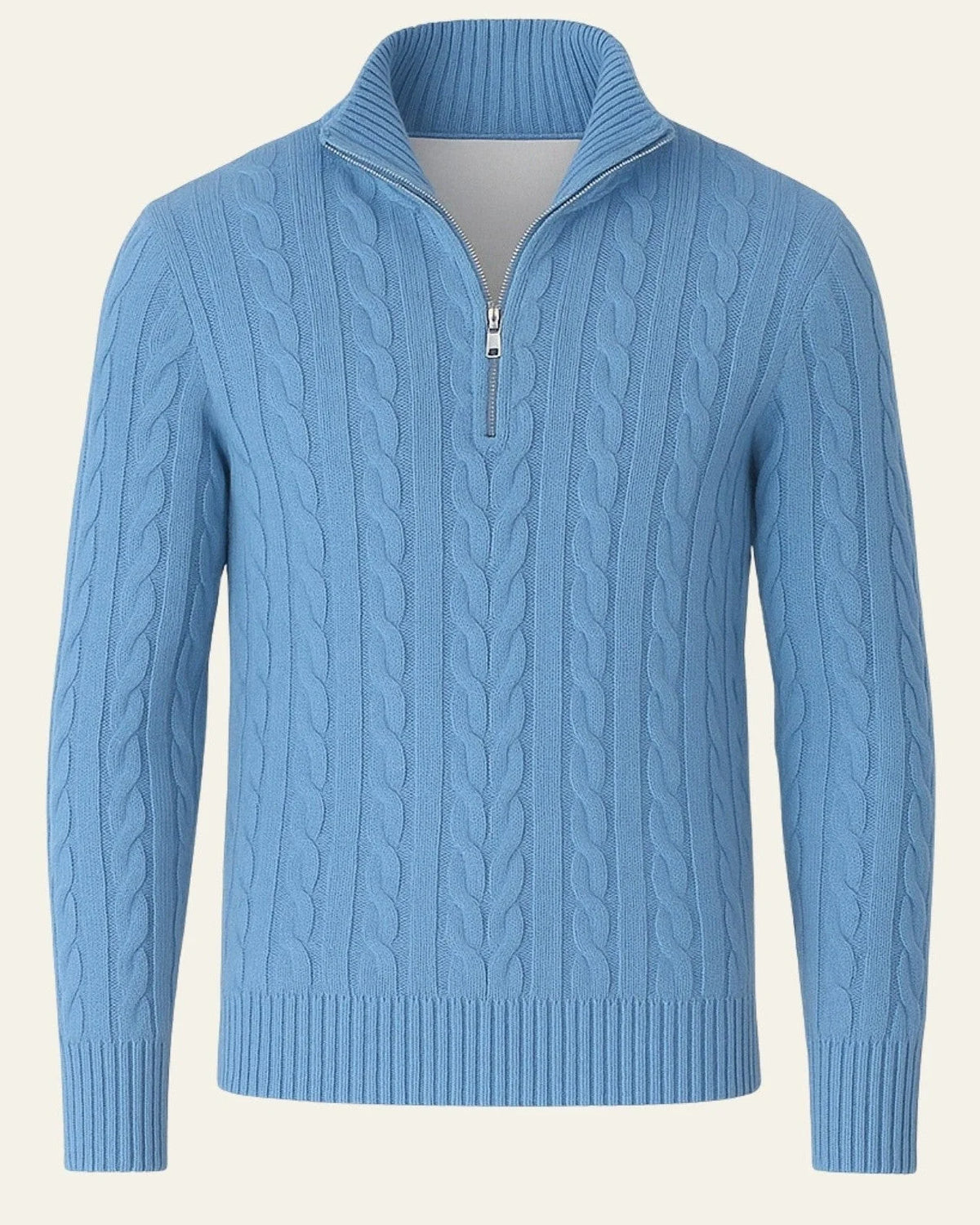 Men's Cable-Knit Half-Zip Sweater | Stylish Autumn Winter Wear 5