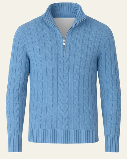 Men's Cable-Knit Half-Zip Sweater | Stylish Autumn Winter Wear 5