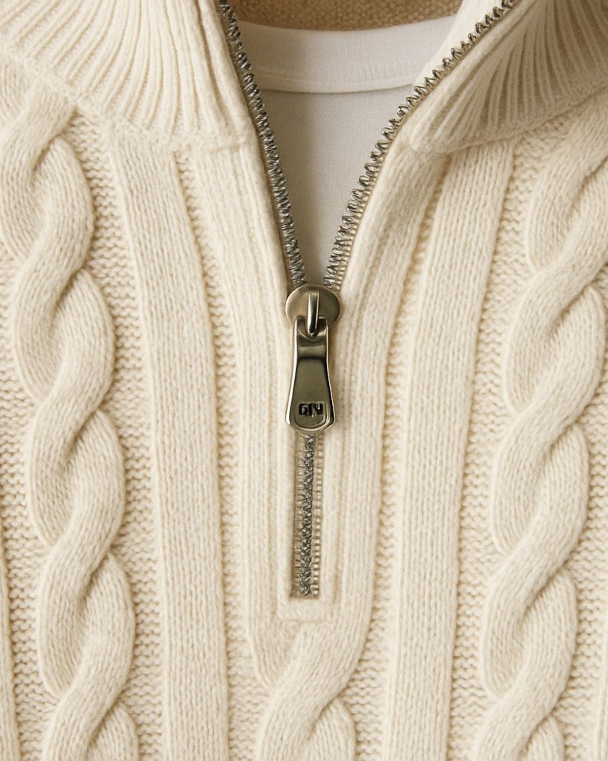 Men's Cable-Knit Half-Zip Sweater | Stylish Autumn Winter Wear 8
