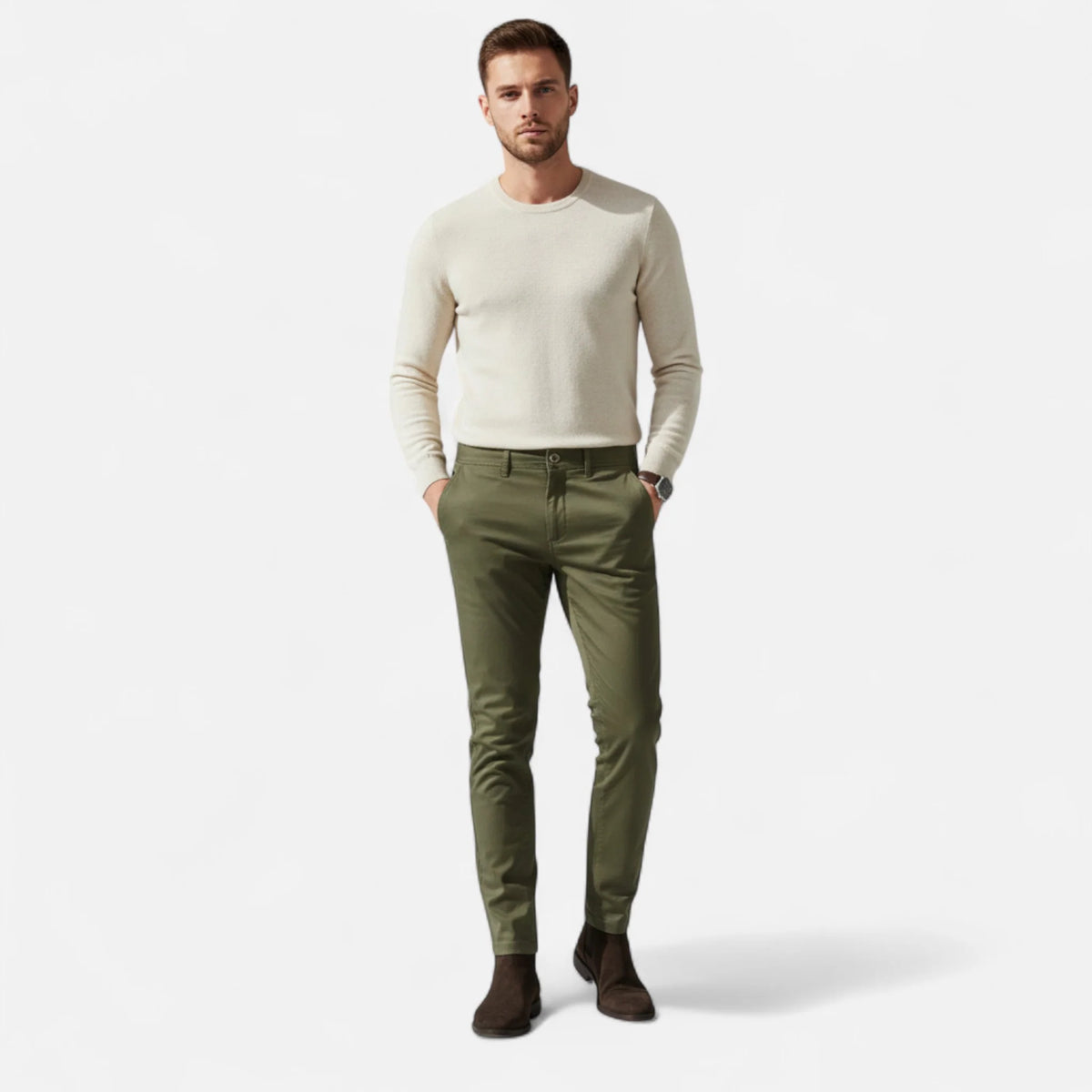 Men's Chinos Smart Casual Tailored Fit | Chino Pants 1