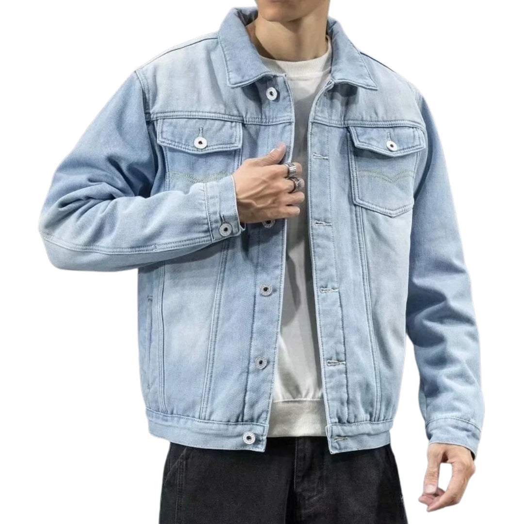 Men's Fleece-Lined Denim Trucker Jacket | Men's Winter Jacket 0