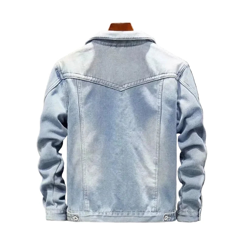 Men's Fleece-Lined Denim Trucker Jacket | Men's Winter Jacket 4
