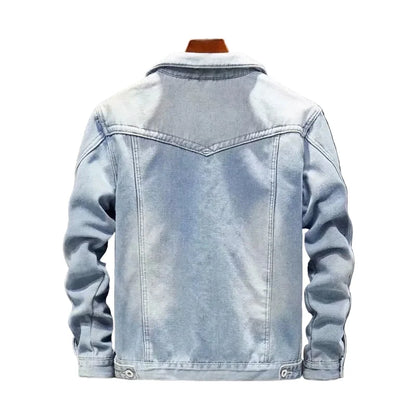 Men's Fleece-Lined Denim Trucker Jacket | Men's Winter Jacket 4