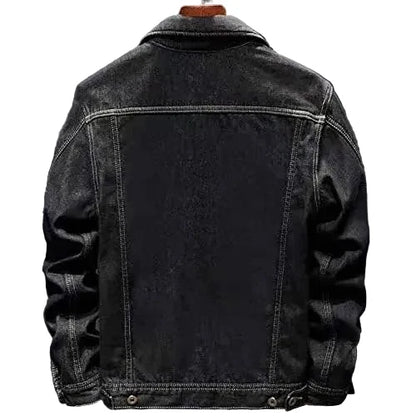 Men's Fleece-Lined Denim Trucker Jacket | Men's Winter Jacket 6