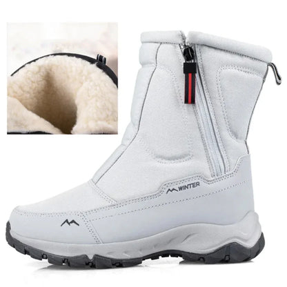 Men's Mid-Calf Snow Boots | Winter Footwear with Side Zip