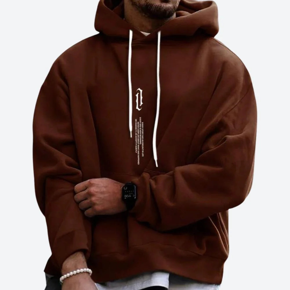 Men's Oversized Hoodie Black | Graphic Sweatshirt for Streetwear 3