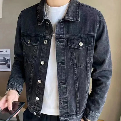 Men's Relaxed Denim Trucker Jacket | Casual Outerwear Blue 2