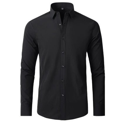 Men's Slim Fit Stretch Dress Shirt | Wrinkle-Resistant Dress Shirts 1