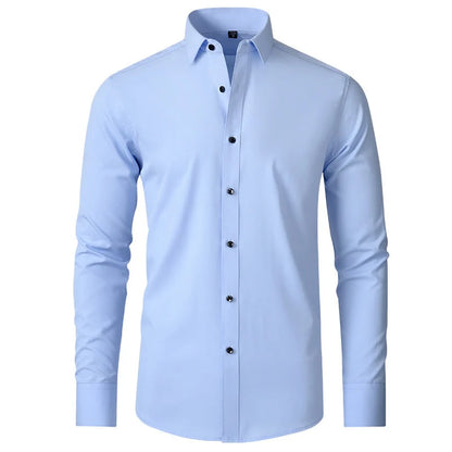 Men's Slim Fit Stretch Dress Shirt | Wrinkle-Resistant Dress Shirts 2