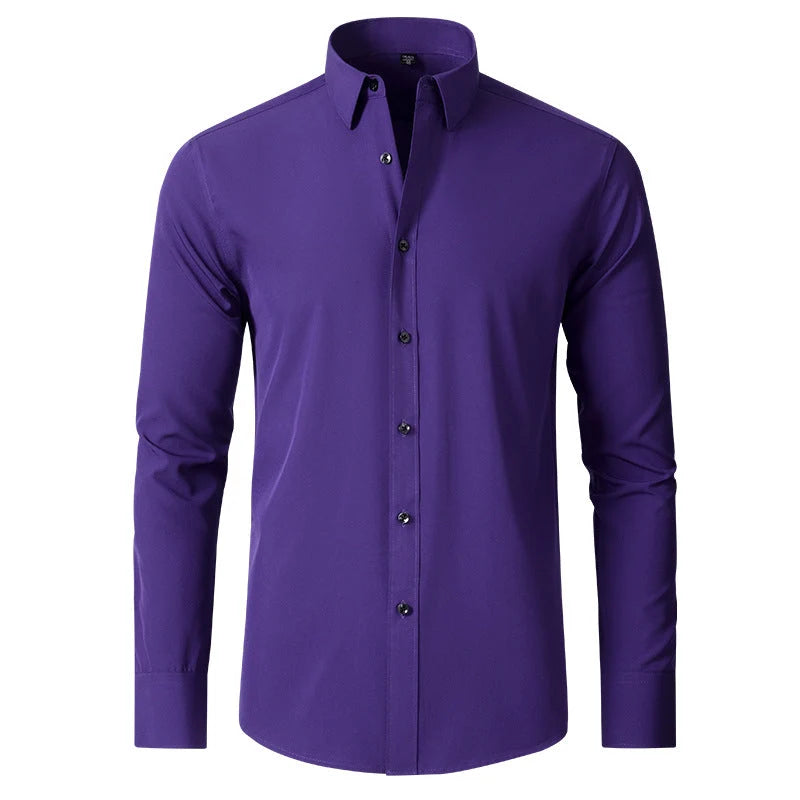 Men's Slim Fit Stretch Dress Shirt | Wrinkle-Resistant Dress Shirts 4