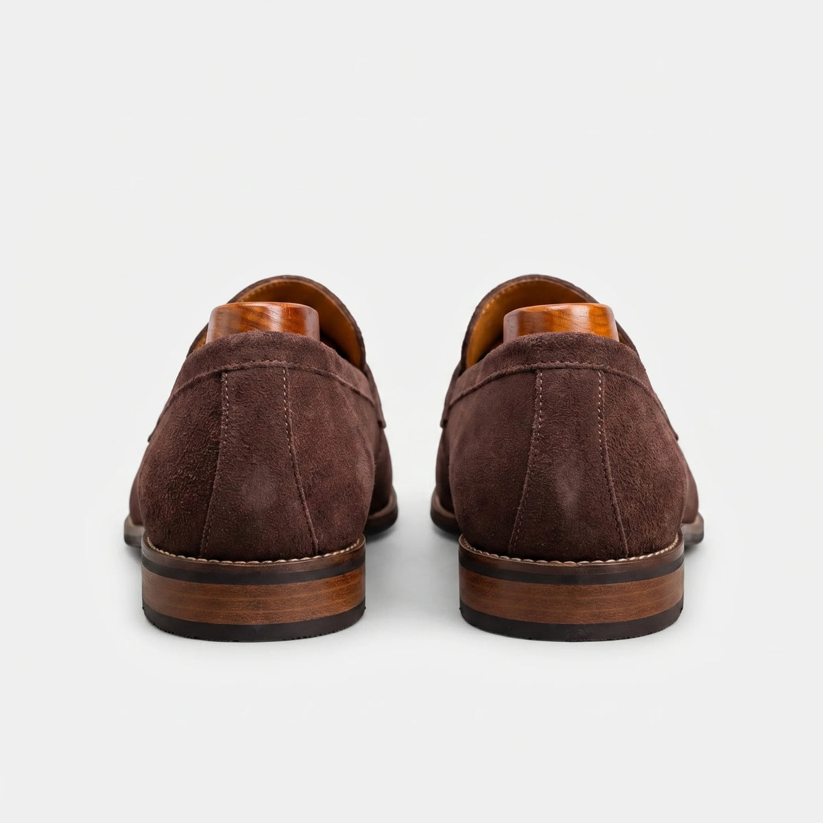 Men's Suede Penny Loafers | Classic Brown Slip-On Shoes 5