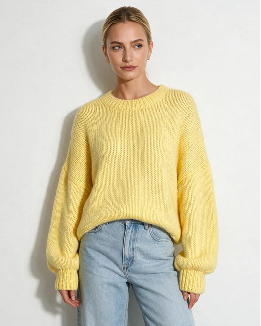 Oversized Balloon Sleeve Jumper | Women's Knit Sweater 0