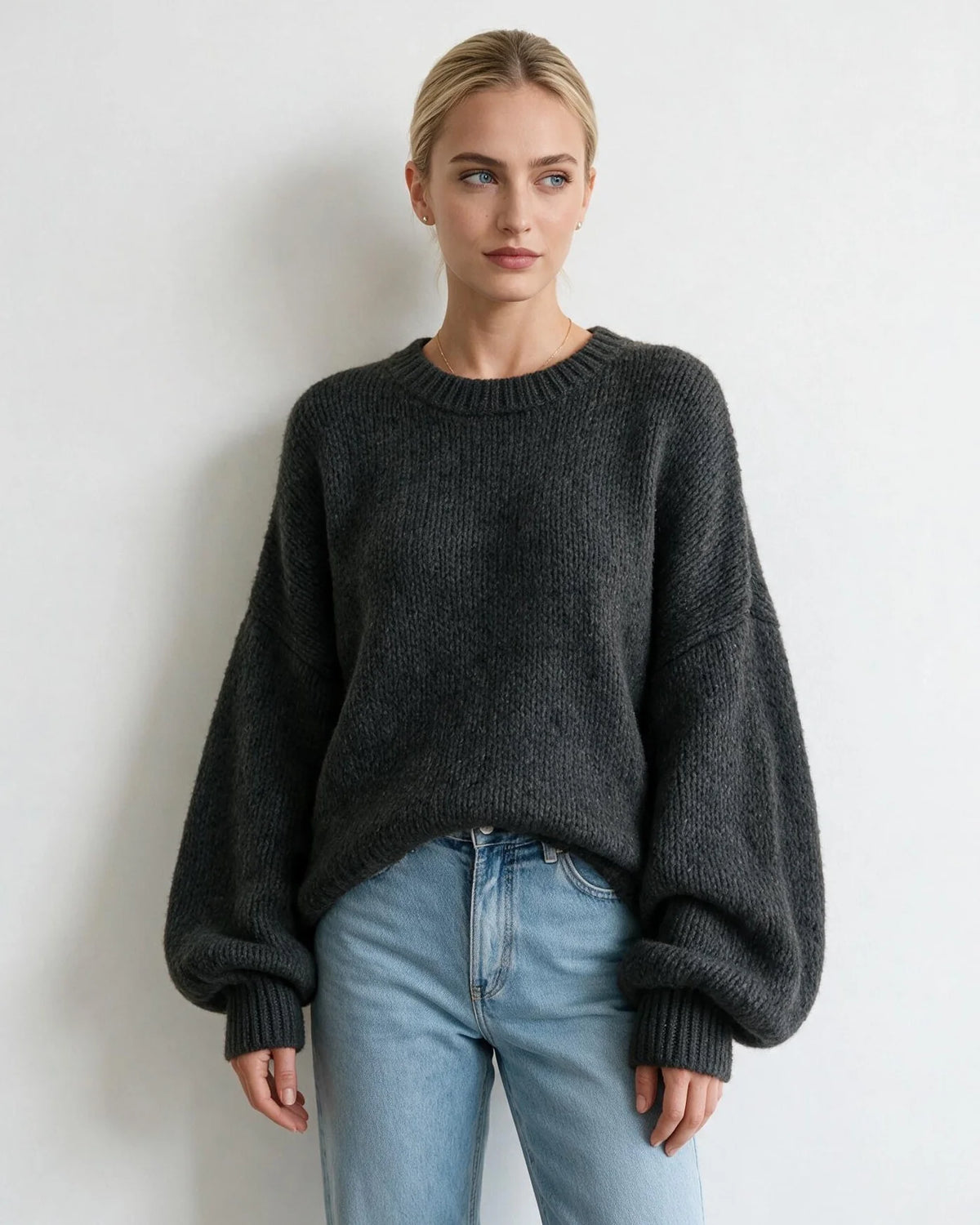 Oversized Balloon Sleeve Jumper | Women's Knit Sweater 6