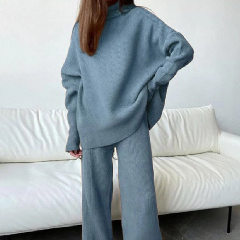 Oversized Knitted Lounge Set | Women's Loungewear Two-Piece 3