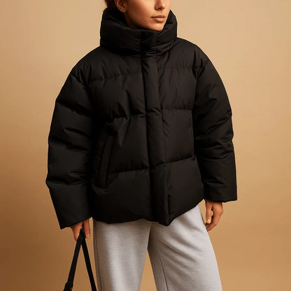 Oversized Puffer Jacket Women | Hooded Quilted Winter Coat 1