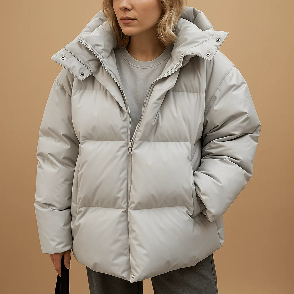 Oversized Puffer Jacket Women | Hooded Quilted Winter Coat 2