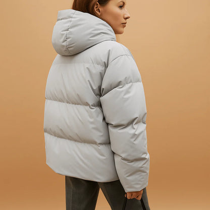 Oversized Puffer Jacket Women | Hooded Quilted Winter Coat 3