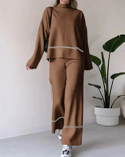 Oversized Women's Co-Ord Set | Two Piece Set with Wide-Leg Trousers 2