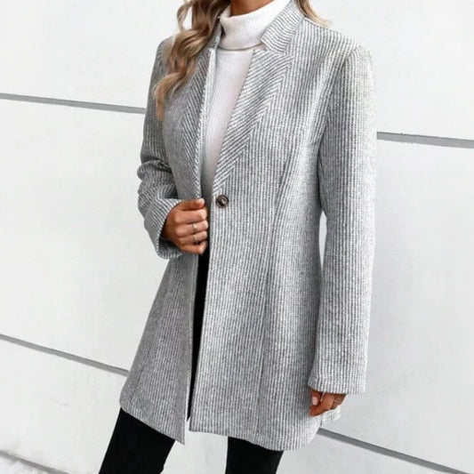 Regal Jacquard Coat Mid-Length Cotton Blend 0