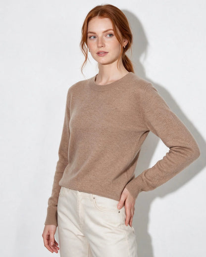 Ribbed Crew Neck Jumper | Women's Sweater Long Sleeve Knit 1