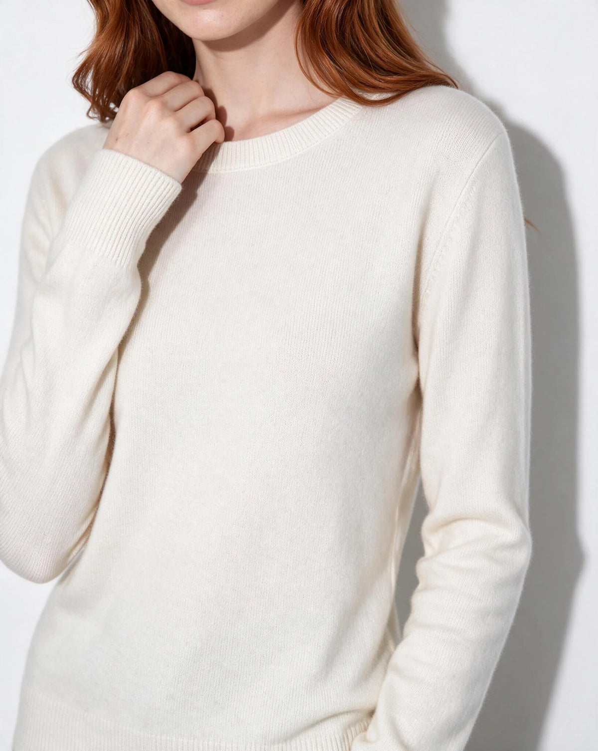 Ribbed Crew Neck Jumper | Women's Sweater Long Sleeve Knit 5