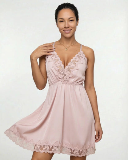 Satin Chemise and Robe Set | Women's Sleepwear Pajamas 6