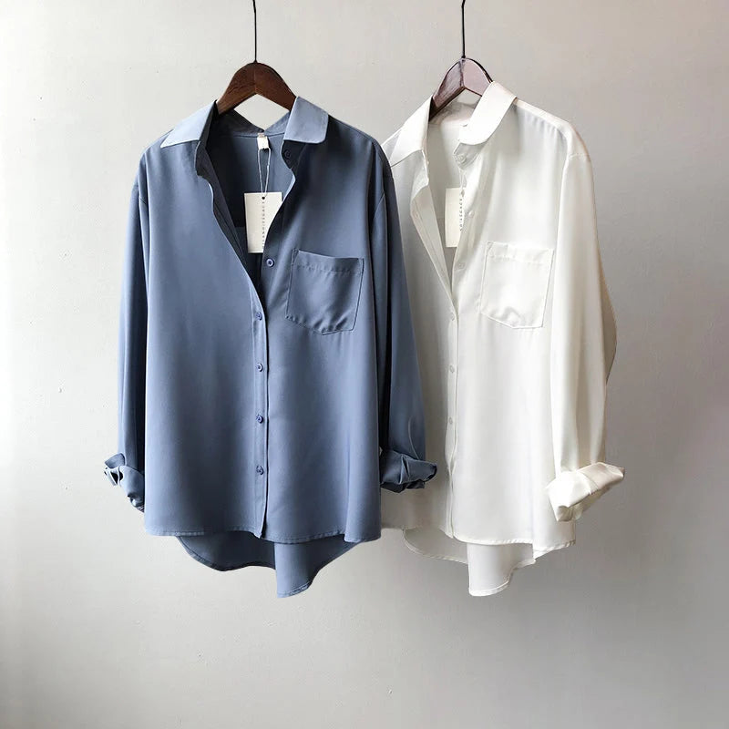 Serene Grace Shirt | Women's Long Sleeve Chiffon Blouse 5