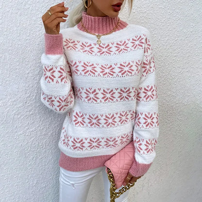 Snowflake Mock-Neck Pullover | Women's Sweater 4