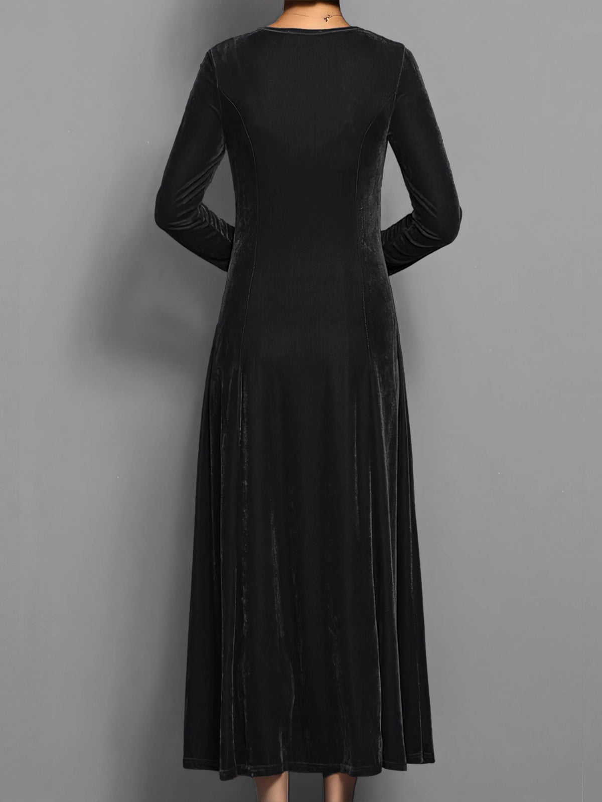 Velvet Maxi Dress | Women's Formal Dress Long Sleeve Gown 5