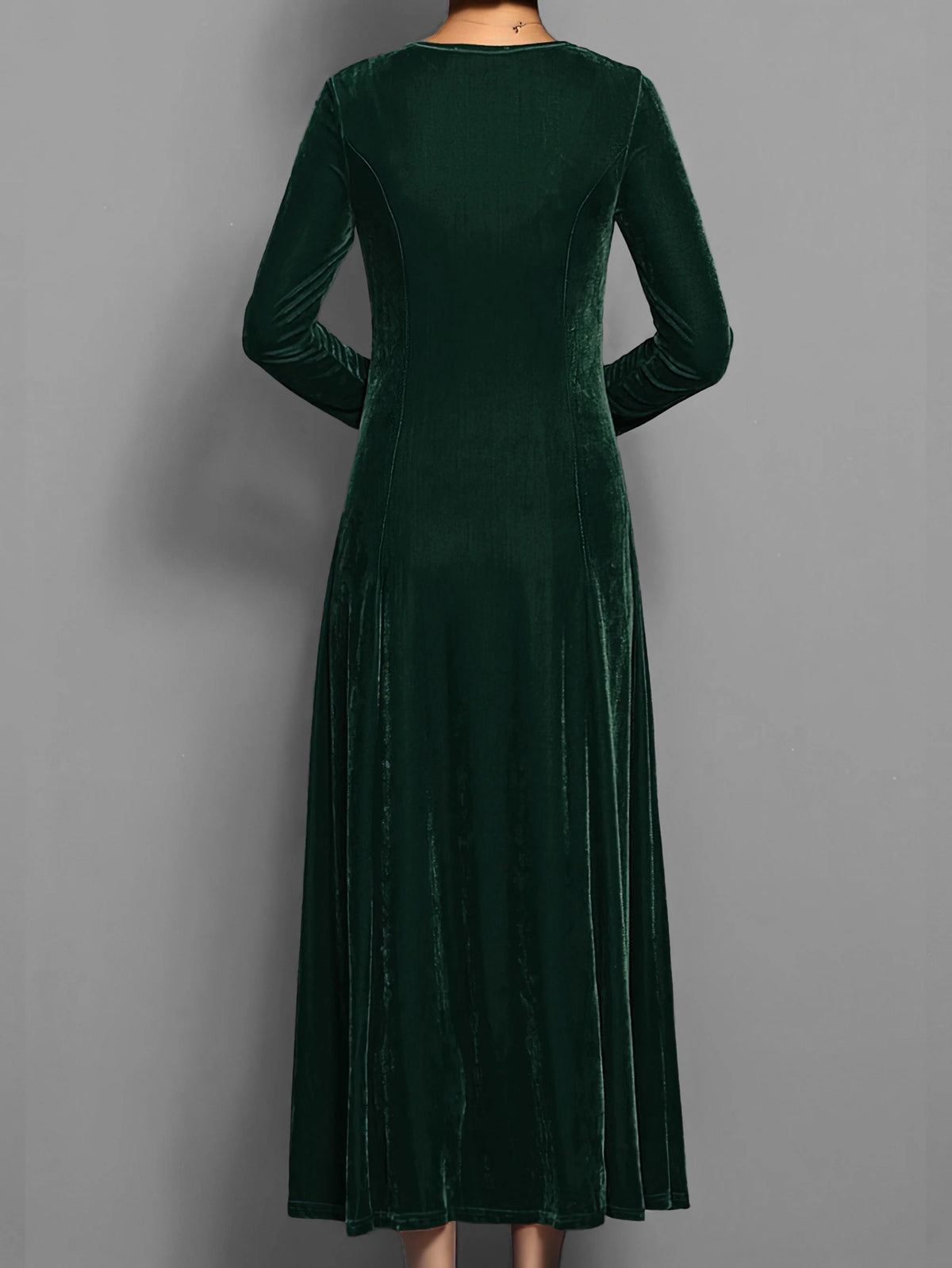 Velvet Maxi Dress | Women's Formal Dress Long Sleeve Gown 6