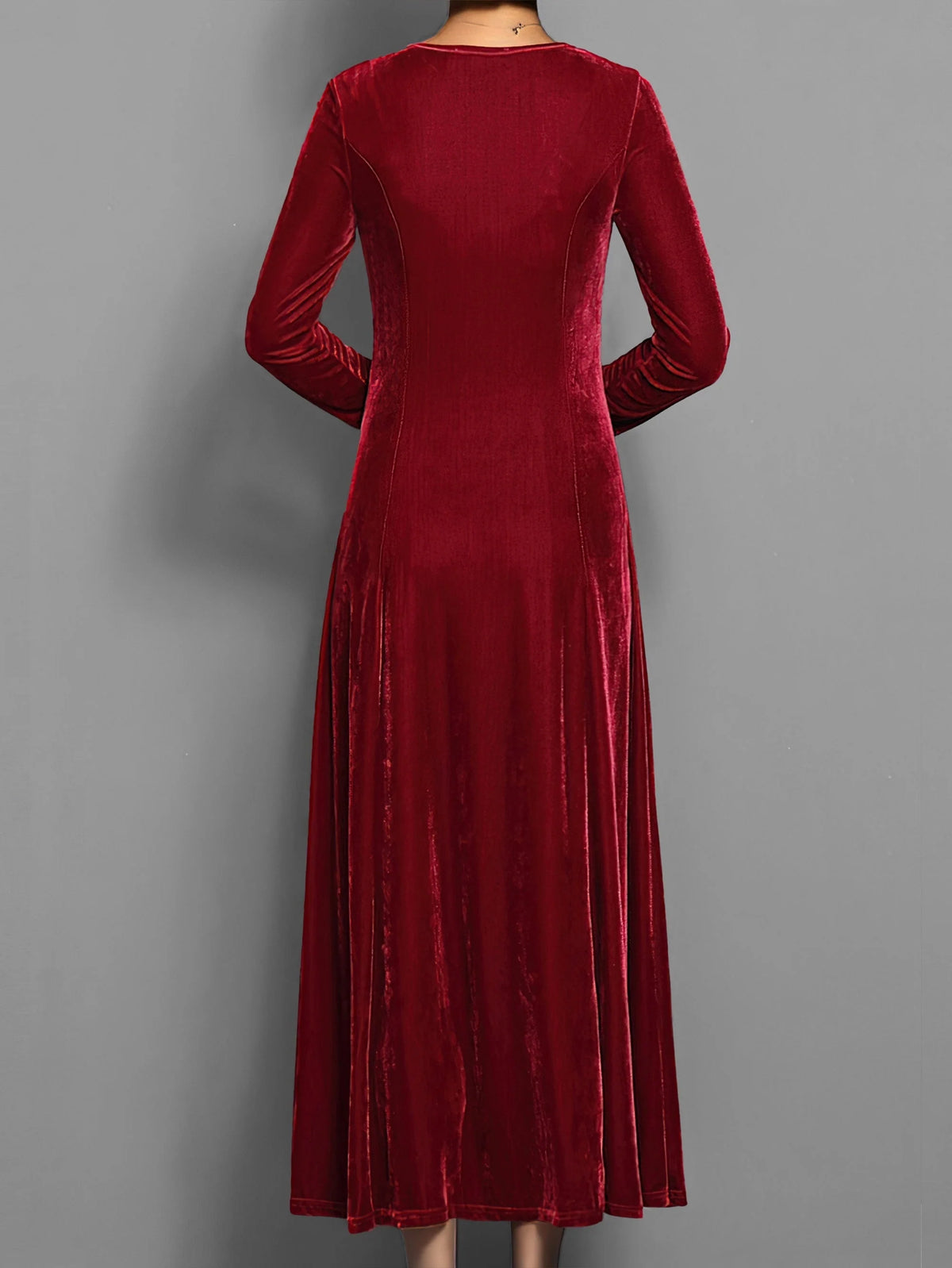 Velvet Maxi Dress | Women's Formal Dress Long Sleeve Gown 7