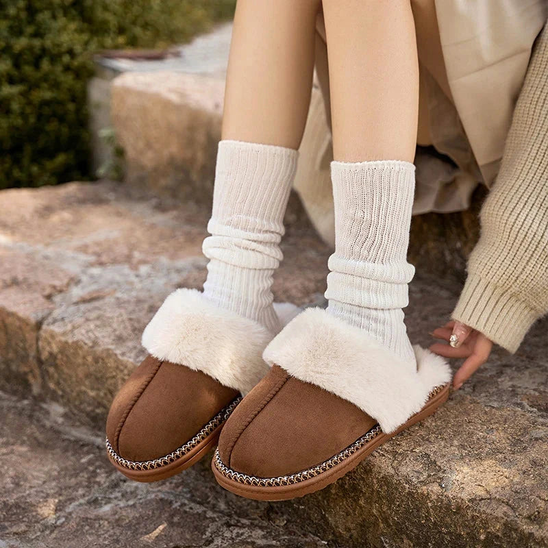 Women’s Faux-Fur Lined Indoor Slippers | Low-Cut Non-Slip 4