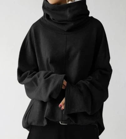 Women's High-Neck Hoodie Cozy Sweatshirt 2