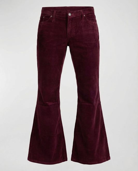 Women's High Waist Corduroy Flared Trousers Stretch 0