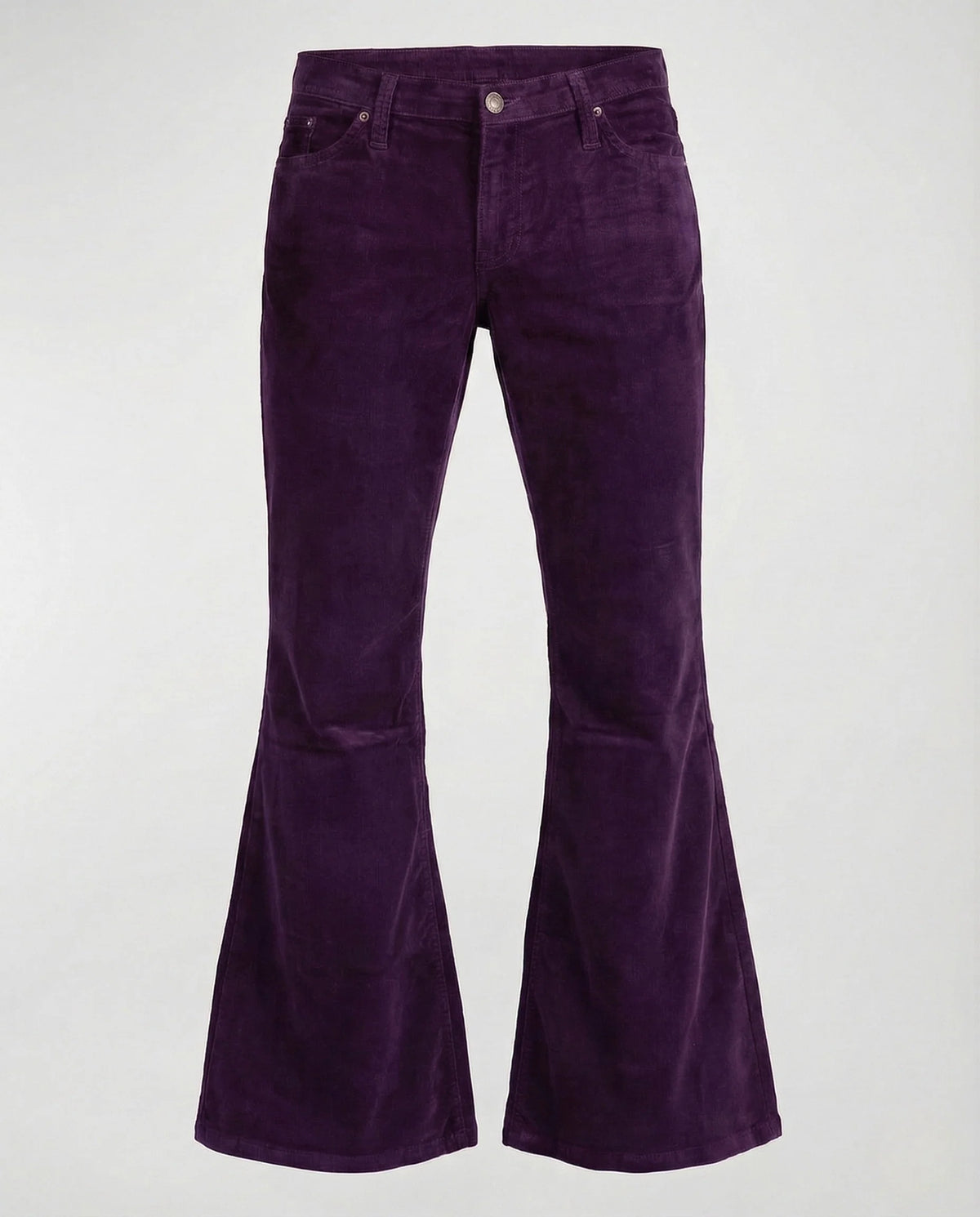 Women's High Waist Corduroy Flared Trousers Stretch 6