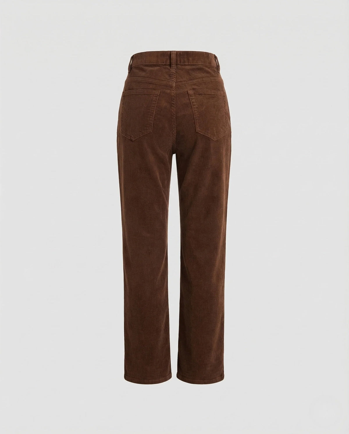 Women's High Waist Corduroy Trousers Straight Leg 0
