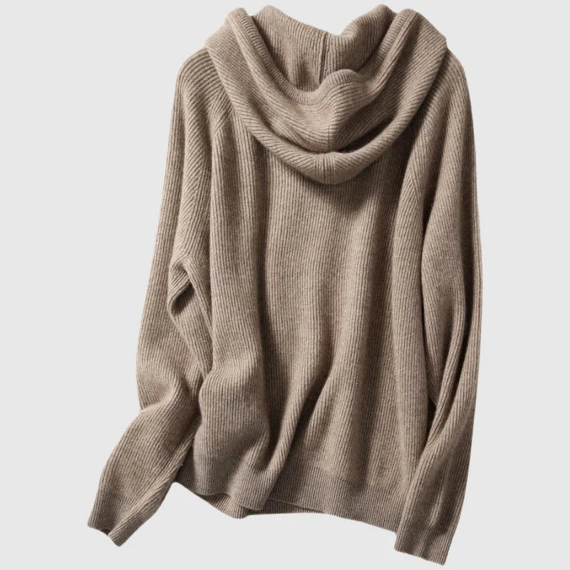 Women's Hooded Knitted Sweater Soft Warm Knitwear 3