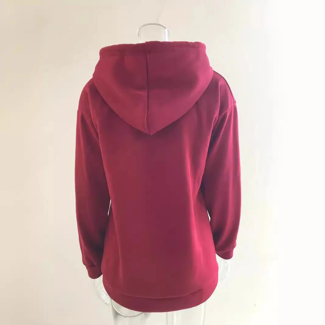 Women's Hoodie with Button Details and Pockets 3