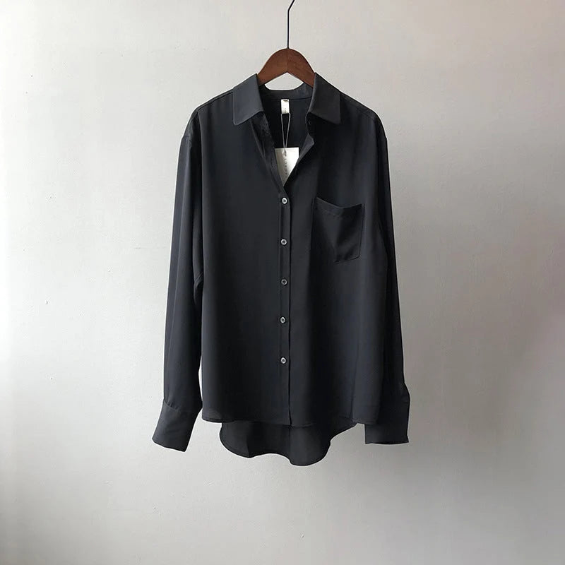 Women's Long Sleeve Chiffon Blouse 0