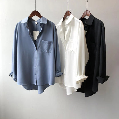 Women's Long Sleeve Chiffon Blouse 1