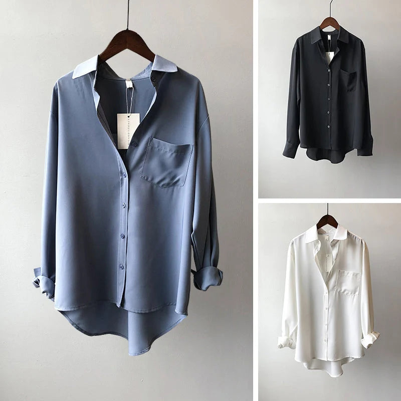 Women's Long Sleeve Chiffon Blouse 4