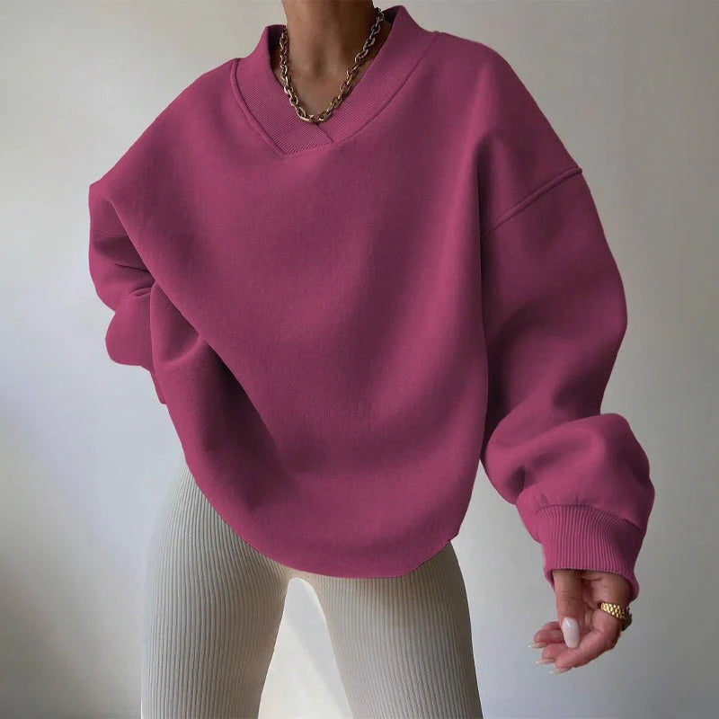 Women's Oversized Cotton Blend Sweatshirt 1