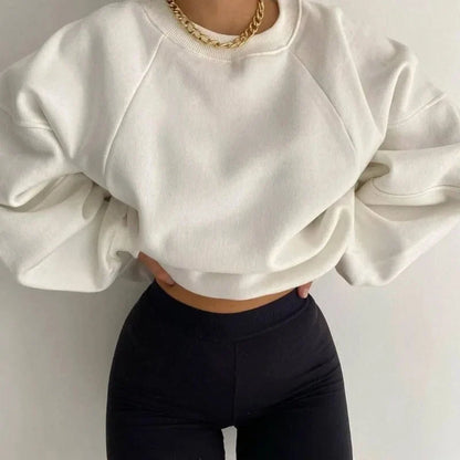 Women's Oversized Sweatshirt | Raglan Sleeve Crew-Neck Pullover 1